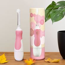 Charger l'image dans la galerie, Brosse à dents sonique pour Bébé (de 0 à 5 ans) et son étui de voyage en kraft. Framboise