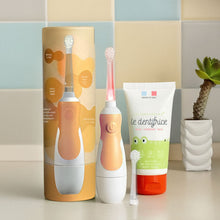 Charger l'image dans la galerie, Pack Mon Premier Rituel de Soin, Mandarine : Brosse à dents sonique bébé + Dentifrice bio sans nano
