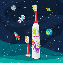 Charger l'image dans la galerie, Pack Brosse à dents électrique rotative 3 ans+ Rouge martien avec 2 brossettes + Dentifrice bio sans nano