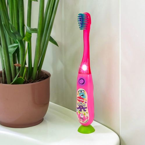 Brosse à dents lumineuse Jelly Pink avec minuteur intégré!