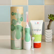 Charger l&#39;image dans la galerie, Pack Mon Premier Rituel de Soin, Sauge : Brosse à dents sonique bébé + Dentifrice bio sans nano