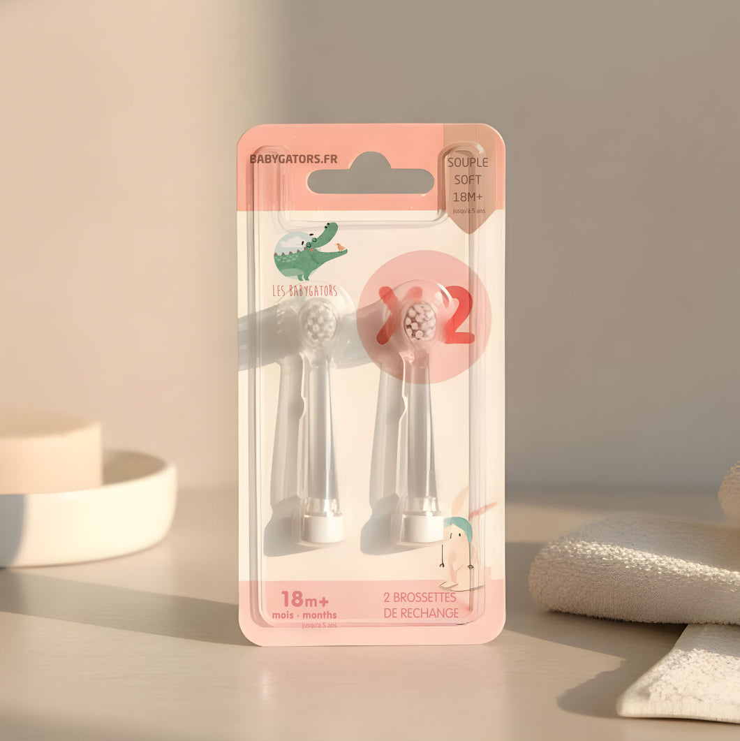 2er-Pack Bürstenköpfe für die Schallzahnbürste mit Smart-Timer ab 18 Monaten (bis zu 5 Jahre)